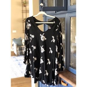 Free People Black Detailed Dress